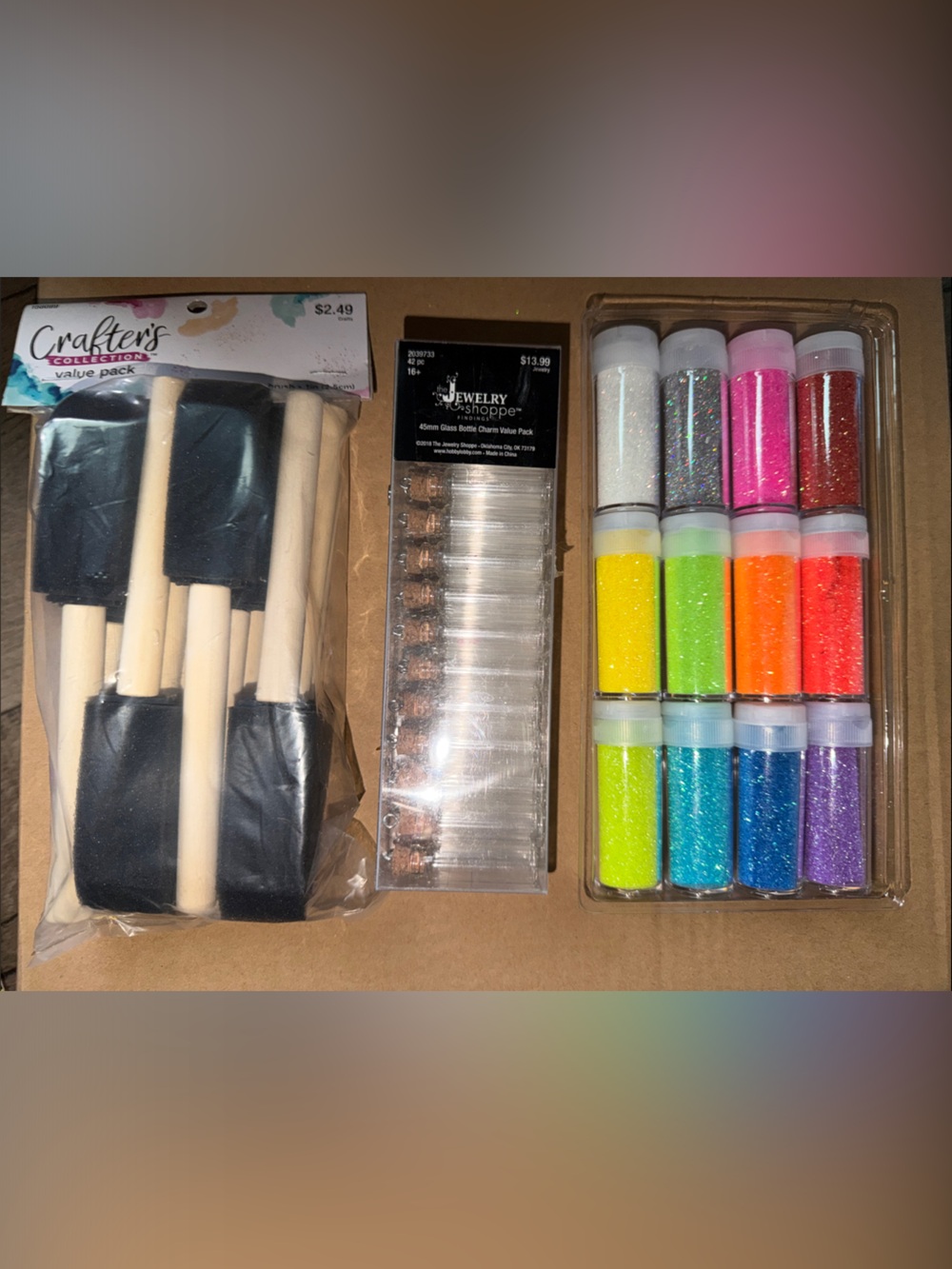 Crafting Glitter Mini Cork Set - Multicolor Glitter Collection